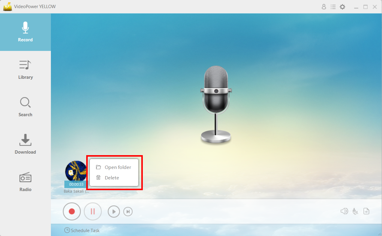 MP3、ビデオパワーイエロー、ファイルの場所を開くか削除にDRM保護WMAを変換します。