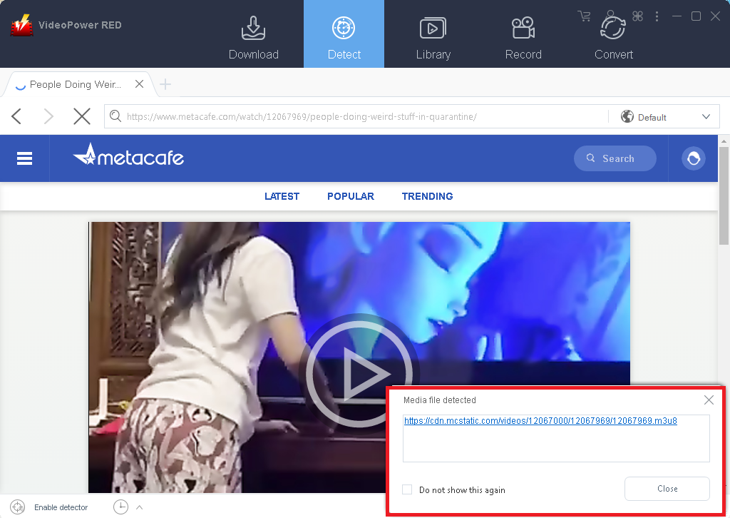 ビデオダウンローダー、PCのための最高のビデオダウンローダー、HDビデオダウンローダー、コンピュータにMetacafeビデオをダウンロードする方法、埋め込まれた検出ビデオ