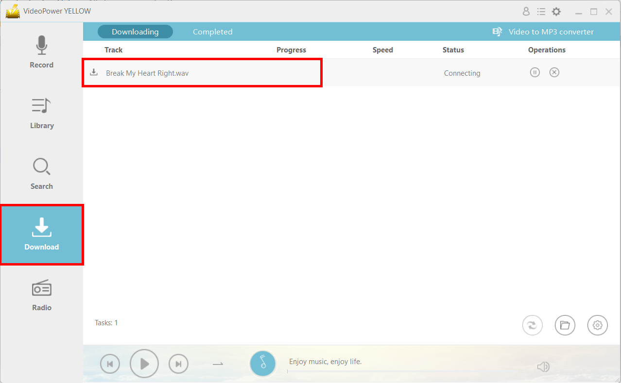 download MP3 to a mobile phone, VideoPower YELLOW