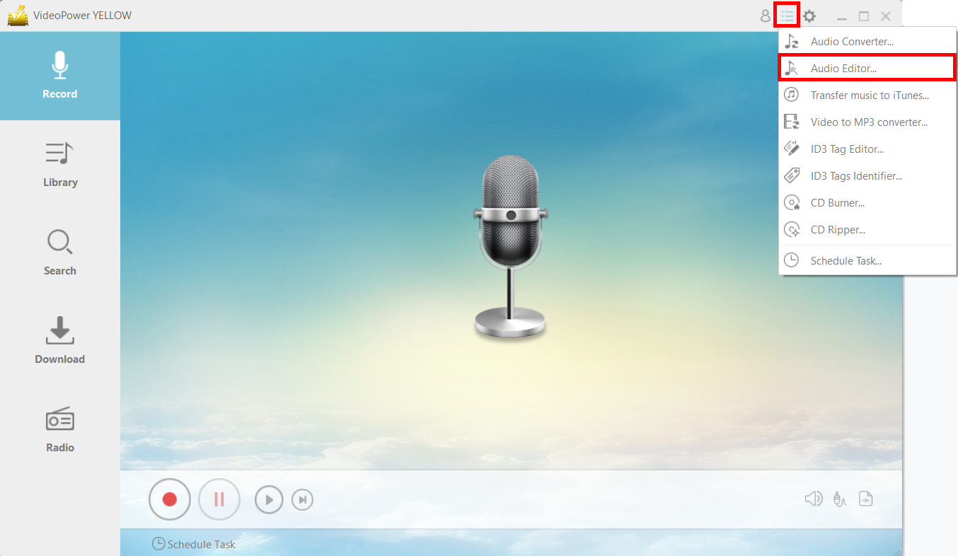 edit audio, VideoPower YELLOW