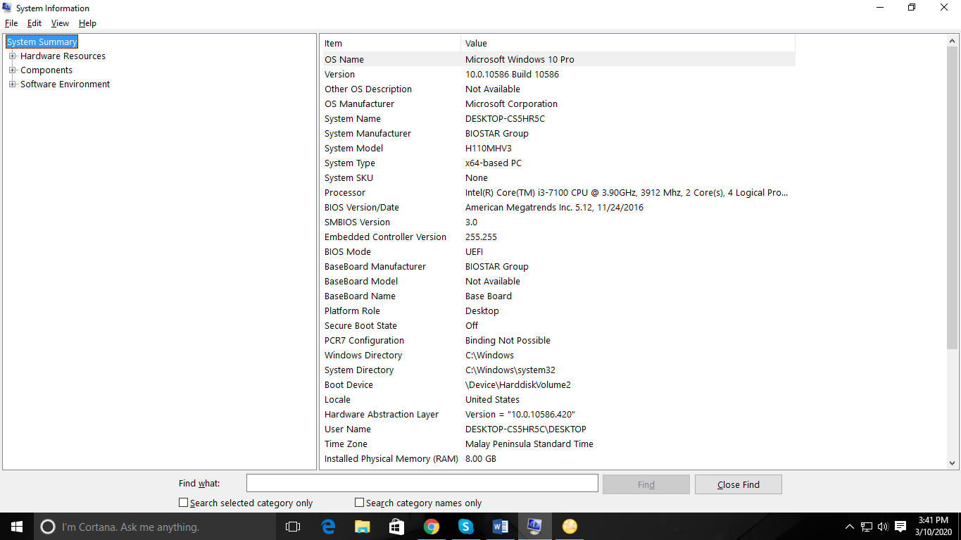 general faq, view system summary