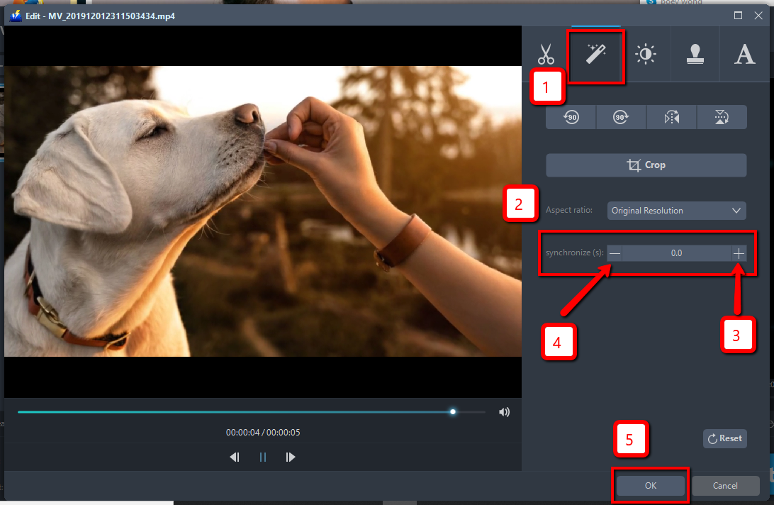 video editor program, VideoPower BLUE, adjust