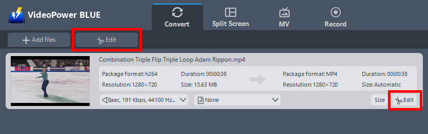 video editor VideoPower BLUE