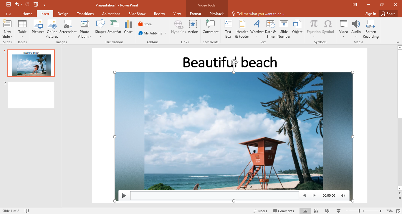 PowerPoint、ビデオダウンローダーでYouTubeビデオを挿入し、設定を管理する