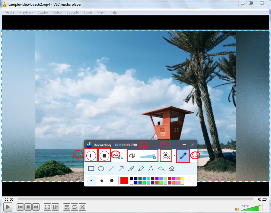 VideoPower BLUE Manual,Screen Recording Editing Toolbar