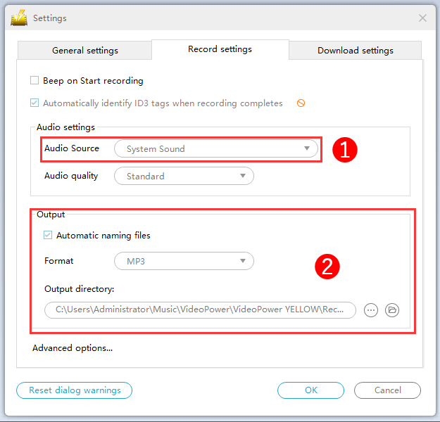 VideoPower BLUE Manual,Record Settings 