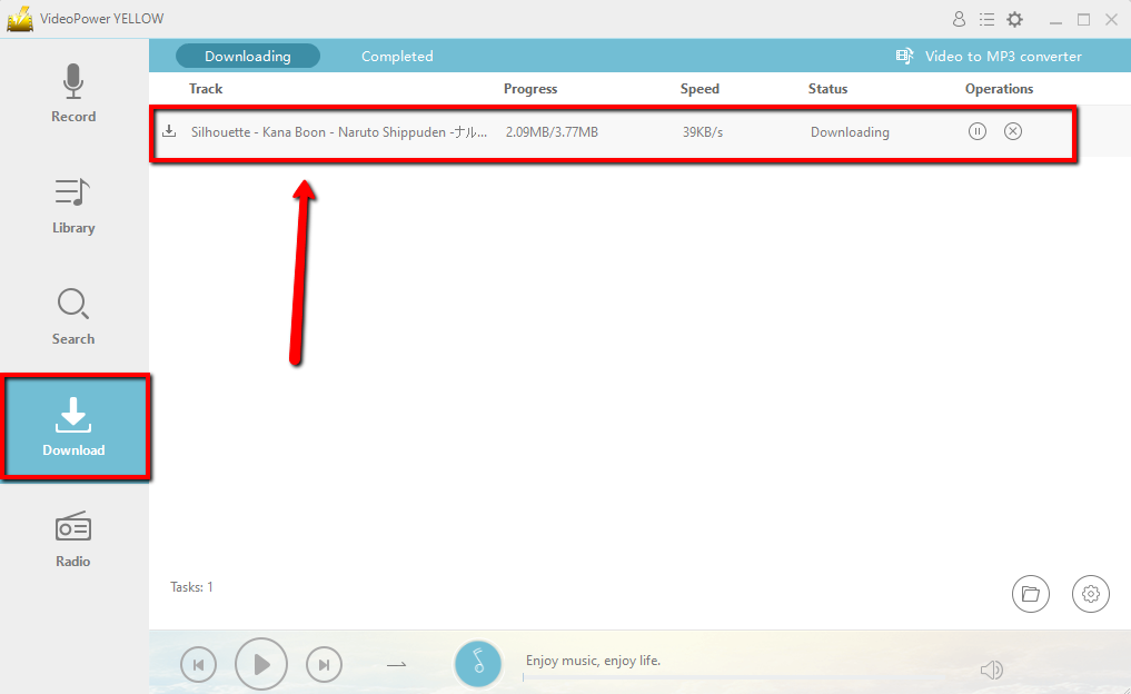 alternative to Video2mp3, VideoPower YELLOW, find downloaded file