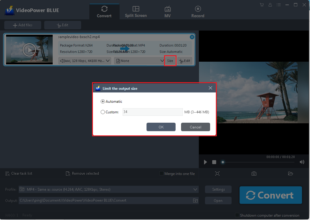  VideoPower BLUE FAQ, reduce video file size 