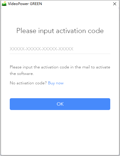 videpower correct activation window